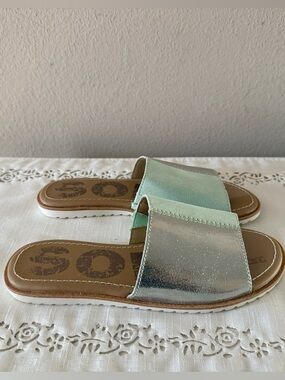 Sorel Ella Block Slide Size 5 Vivid Mint